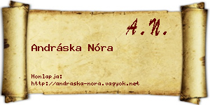 Andráska Nóra névjegykártya