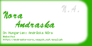 nora andraska business card